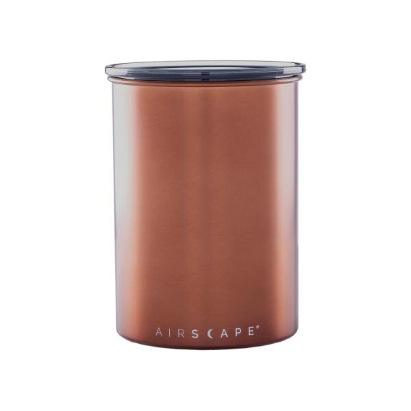 Airscape® - luftdichte Kaffeedose 1800ml / 750g Kaffee kupfer gebürstet