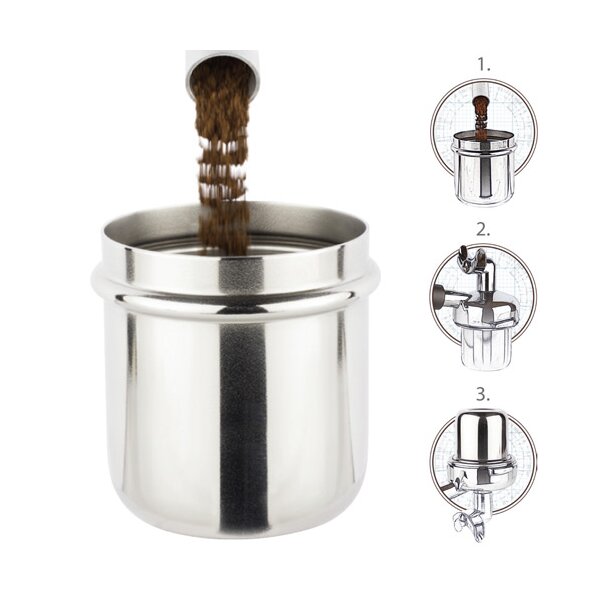 KAFFEETRICHTER FÜR SIEBE MIT 57-58 Mm | HÖHE 40 Mm | EDELSTAHL | VON , 16,95
