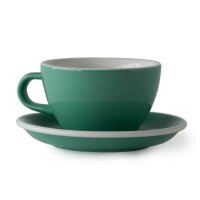 Latte-Tasse Feijoa (Grün), 280ml, inkl. Untertasse