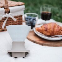 V60 Immersion Coffee Dripper Switch Keramik Jasmine White